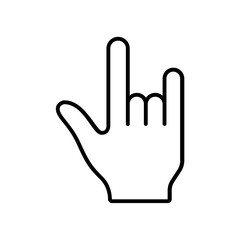 hand icon. outline icon