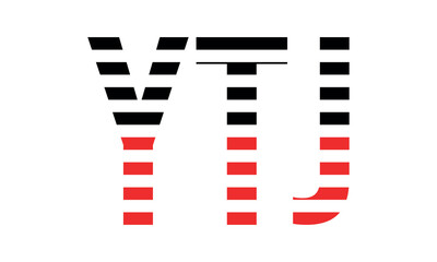 YTJ three initial letter iconic line negative space minimal logo design vector template. monogram, abstract, wordmark, business, typography, minimalist, brand, company, flat, modern, unique, simple