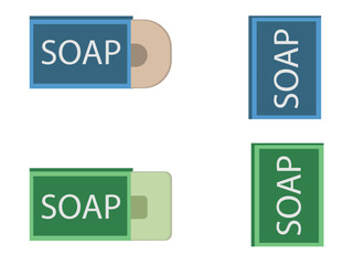 collection of flat soap vectors