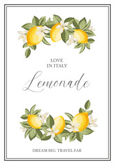 Italian Lemon Poster. Citrus Wall Art. - 749735597