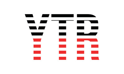 YTR three initial letter iconic line negative space minimal logo design vector template. monogram, abstract, wordmark, business, typography, minimalist, brand, company, flat, modern, unique, simple