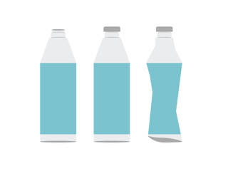 set of bottles of water