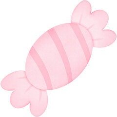 Illustration of a pink candy isolated on png or transparent background