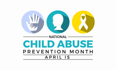 National Child Abuse Prevention Month Observed every year of April, Vector banner, flyer, poster and social medial template design.