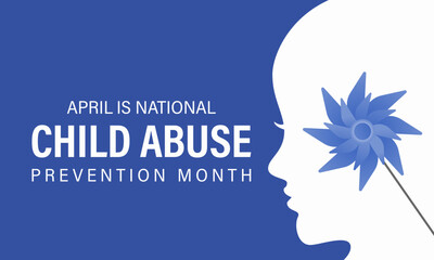 National Child Abuse Prevention Month Observed every year of April, Vector banner, flyer, poster and social medial template design.