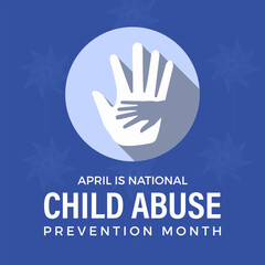 National Child Abuse Prevention Month Observed every year of April, Vector banner, flyer, poster and social medial template design.