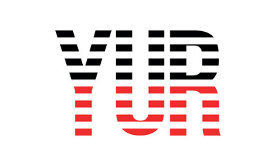 YUR three initial letter iconic line negative space minimal logo design vector template. monogram, abstract, wordmark, business, typography, minimalist, brand, company, flat, modern, unique, simple