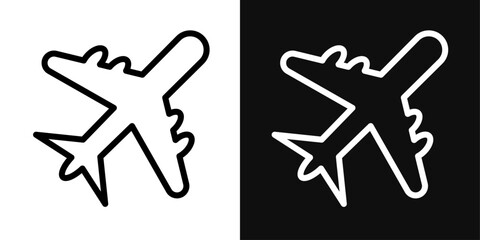 Airplane Icon Set. Vector Illustration