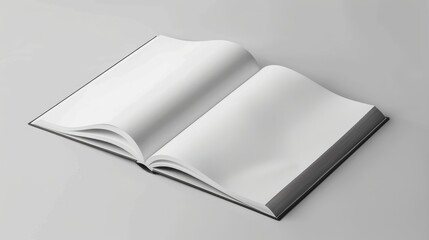 Set of blank magazine, album or book mockup on gray background 
