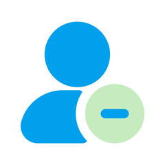 delete user Duo tone icon
