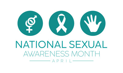 National Sexual Assault Awareness Month Observed every year of April, Vector banner, flyer, poster and social medial template design.