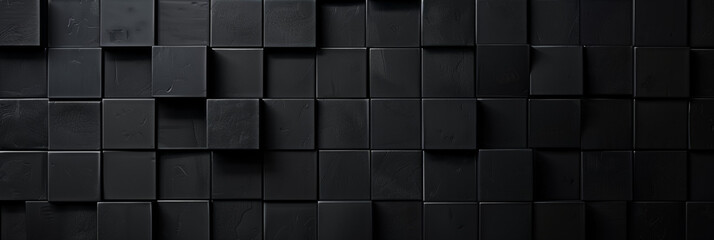 a black tiled background against a black wall, generative AI