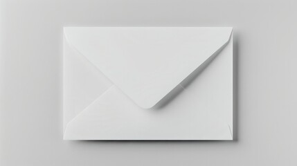 White envelope C4 mock-up, blank template, isolated background 
