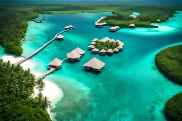 Foto op Plexiglas tropical island generated by AI technology © soman