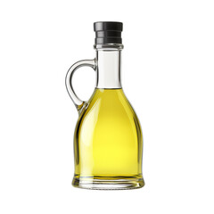 A blank glass olive oil dispenser bottle isolated on transparent background, png