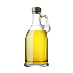 A blank glass olive oil dispenser bottle isolated on transparent background, png