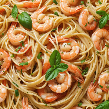 shrimp scampi isolated on a transparent background