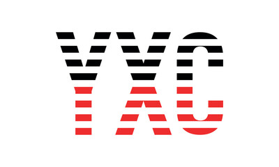 YXC three initial letter iconic line negative space minimal logo design vector template. monogram, abstract, wordmark, business, typography, minimalist, brand, company, flat, modern, unique, simple