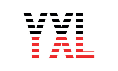 YXL three initial letter iconic line negative space minimal logo design vector template. monogram, abstract, wordmark, business, typography, minimalist, brand, company, flat, modern, unique, simple