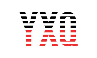 Fototapeta na wymiar YXQ three initial letter iconic line negative space minimal logo design vector template. monogram, abstract, wordmark, business, typography, minimalist, brand, company, flat, modern, unique, simple