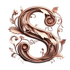 Isolated 3D Letter on a Clear PNG Canvas Generative AI