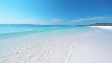 Fototapeta na wymiar 白い砂浜と海（Generative AI）
