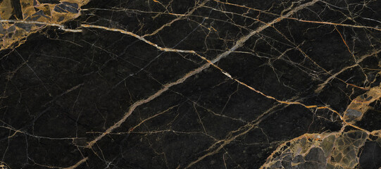 natural black Emperador marble texture with golden veins, black high gloss marble stone for...
