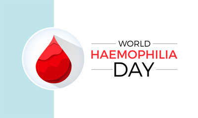 Fototapeta premium World Hemophilia Day Observed every year of April 17, Vector banner, flyer, poster and social medial template design.