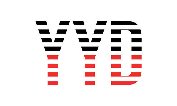 YYD three initial letter iconic line negative space minimal logo design vector template. monogram, abstract, wordmark, business, typography, minimalist, brand, company, flat, modern, unique, simple