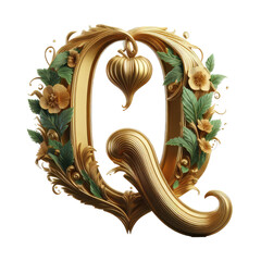Isolated 3D Letter on a Clear PNG Canvas Generative AI
