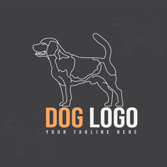 Dog mascot illustration logo design