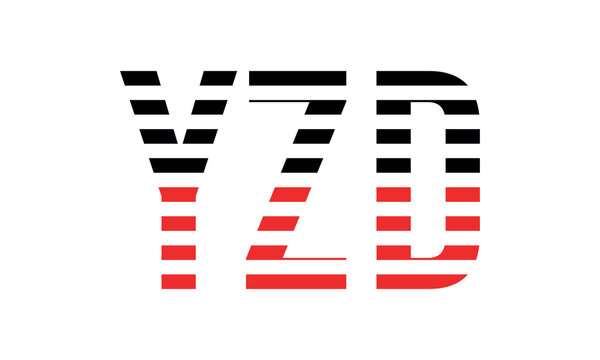 YZD three initial letter iconic line negative space minimal logo design vector template. monogram, abstract, wordmark, business, typography, minimalist, brand, company, flat, modern, unique, simple