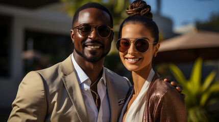 couple infront of new house