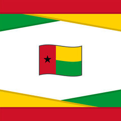 Guinea-Bissau Flag Abstract Background Design Template. Guinea-Bissau Independence Day Banner Social Media Post. Guinea-Bissau Vector