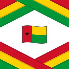 Guinea-Bissau Flag Abstract Background Design Template. Guinea-Bissau Independence Day Banner Social Media Post. Guinea-Bissau Template