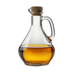 A blank glass syrup pourer isolated on transparent background, png