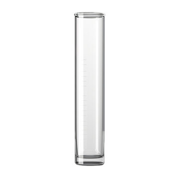 A blank glass test tube isolated on transparent background, png