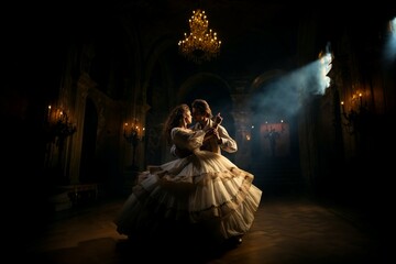 Elegant Waltz in a Grand Ballroom