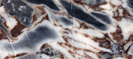 Pattern of nature black and brown marble texture background.