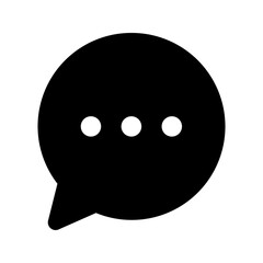 chat bubble glyph icon