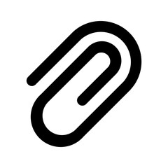paper clip glyph icon
