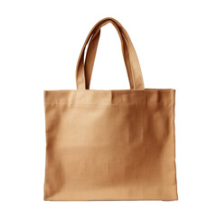 A blank jute tote bag isolated on transparent background, png