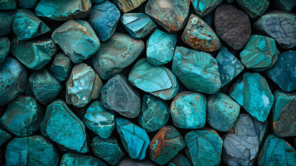  Amazing stone wallpaper made from turquoise