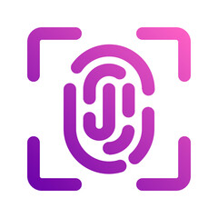 fingerprint gradient icon