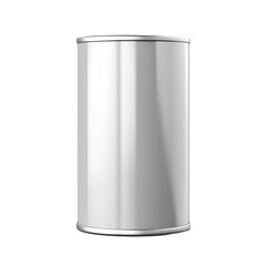 A blank metal can isolated on transparent background, png