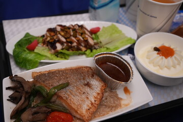 In-flight Meal, Business Class - 飛行機 ビジネスクラス 食事 洋食
