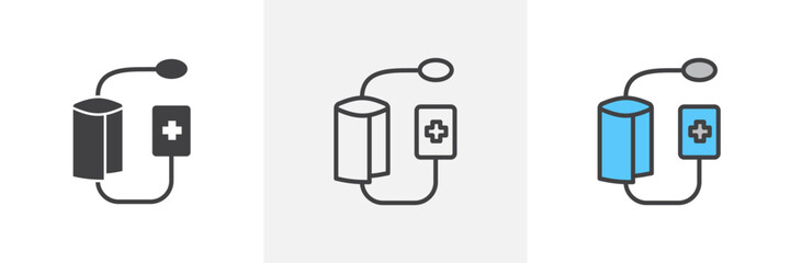 Sphygmomanometer Isolated Line Icon Style Design. Simple Vector Illustration
