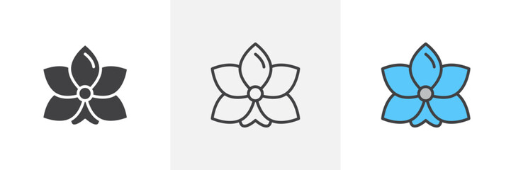 Moth Orchid Isolated Line Icon Style Design. Simple Vector Illustration