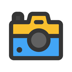 camera outline color icon
