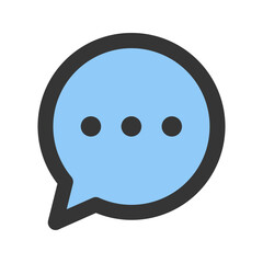 chat bubble outline color icon